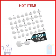100 Pcs Nail in Chair Leg Floor Protectors - Nail on Furniture Sliders Furniture