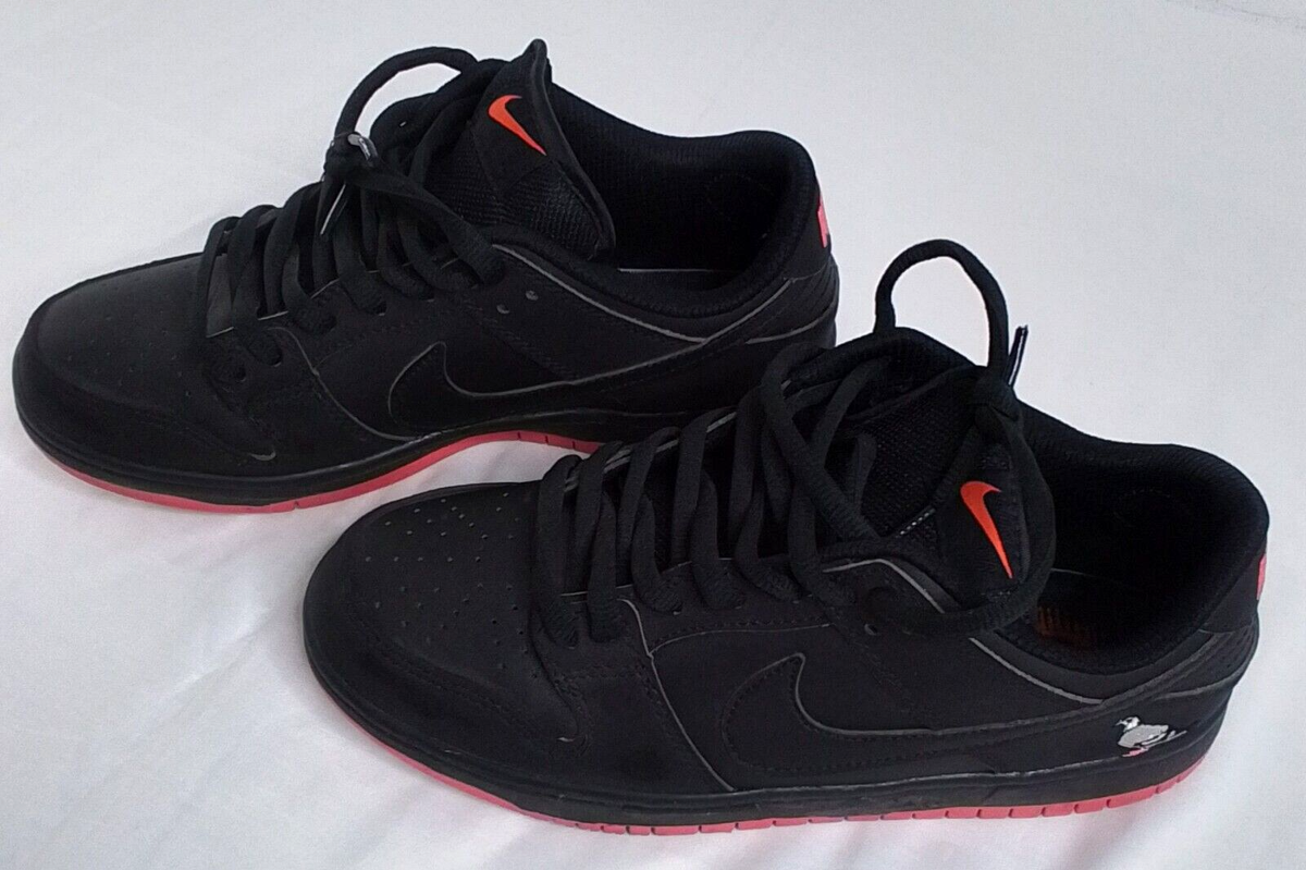 Nike SB Dunk Low Pro Sneakers Men's Size 8.5 Black Pigeon