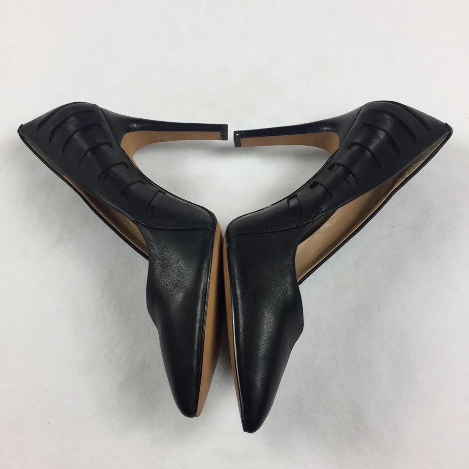 Zapatos de tacón alto Audrey Brooke Amelia para mujer talla 8,5 negros lisos recortes clásicos Foto 3 de 4