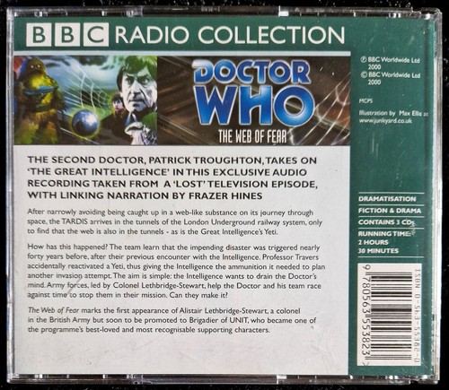 Doctor Who - The Web of Fear, 3 x CD Audiobook Soundtrack BBC, Troughton, 2000 - Picture 2 of 4