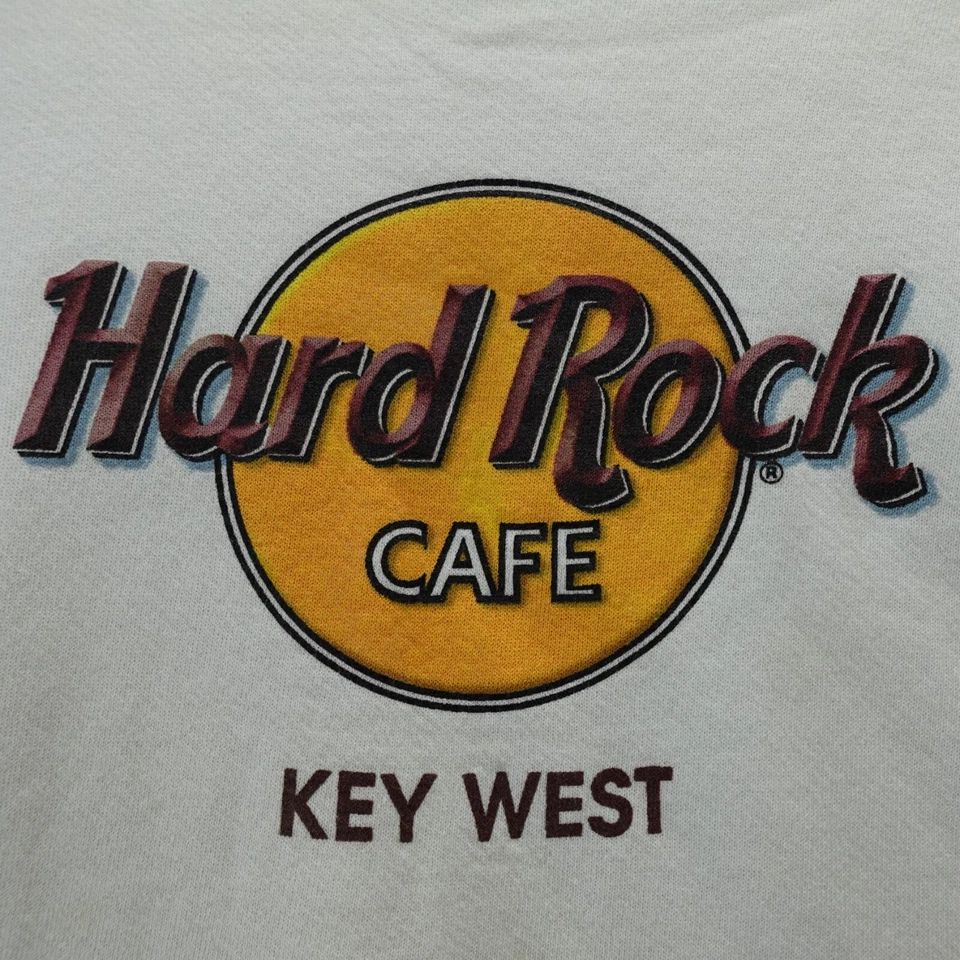 Vintage Hard Rock Sweater Adult XL White Pullover Key West Logo Casual Men's - Image 2 of 4