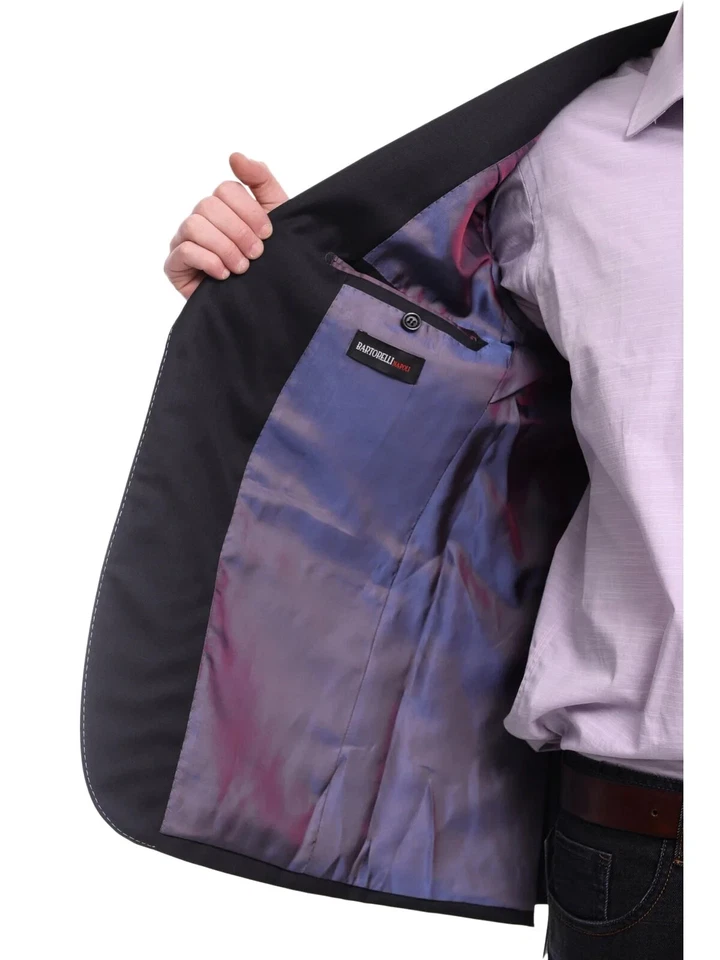 Traje Blazer Bartorelli Napoli Para Hombres Sólido Azul Marino Lana Cachemira 2 Botones 50 40 Foto 2 de 4