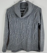 DKNY Womens Loose Neck Long Sleeve Oversized Sweater Size M Gray
