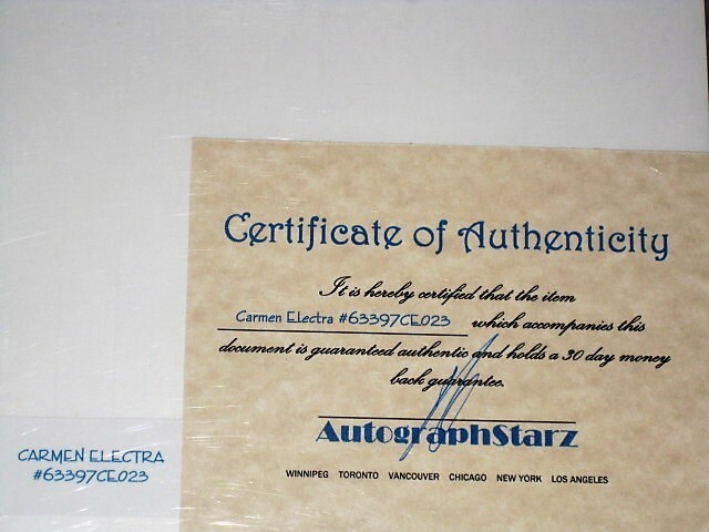 CARMEN ELECTRA AUTOGRAPH 8 X 10 PHOTO WITH AUTOGRAPHSTARZ COA | eBay