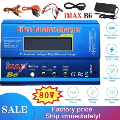 iMAX B6 Balance Ladegerät LCD Digital RC Lipo NiMh Akku Ausgleichladegerät Lader