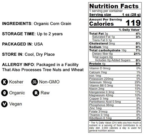 Organic Yellow Whole Corn – Non-GMO, Cleaned and Dried Kernels, Kosher, Vegan - Picture 35 of 35