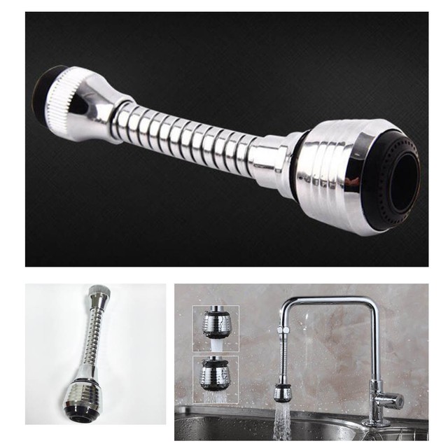 Faucet Connector Kitchen Water Tap Extension Swivel Nozzle Sprayer Attachment Uk