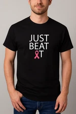Just Beat It Shirt Breast Cancer Awareness Tee Mens Pink Ribbon Support Gift
