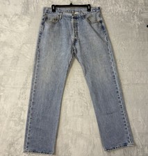 Vintage Levi  s 501 Jeans Men's 36x32 Button Fly 90s Straight Leg Fits 34x31.5