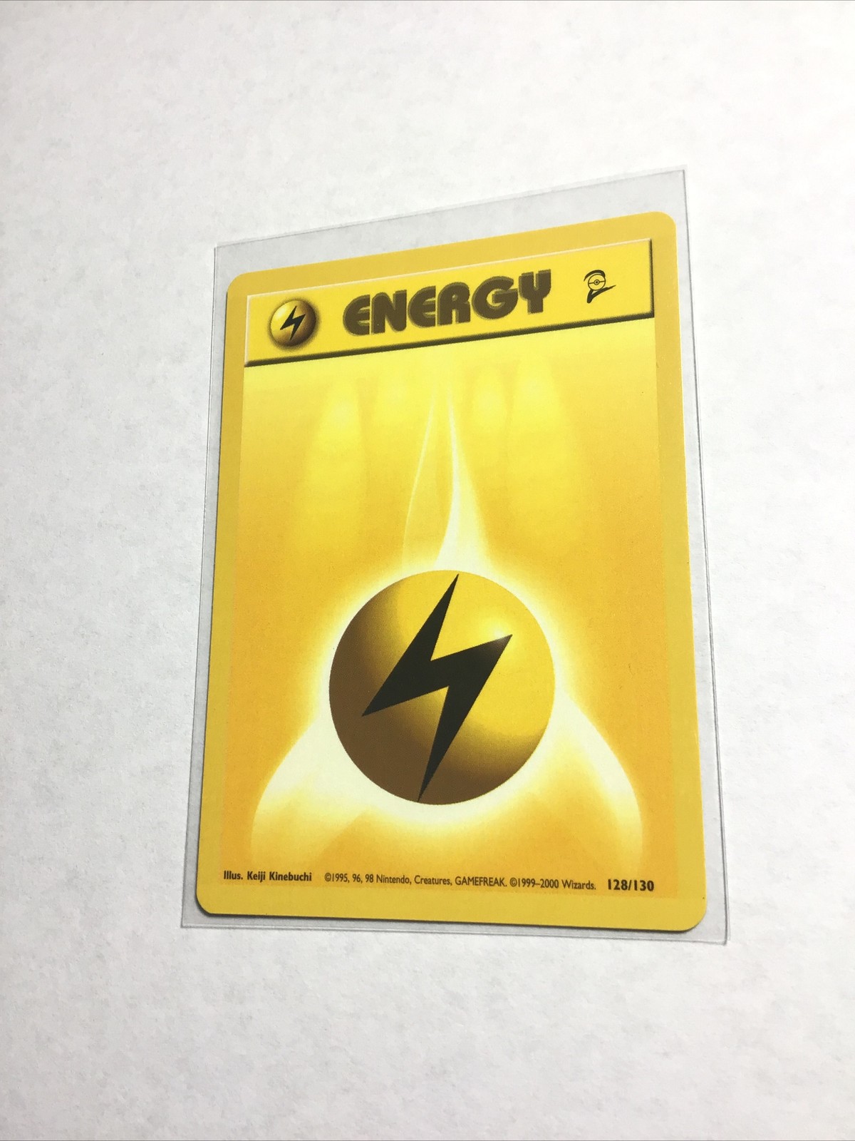 LIGHTNING ENERGY - 128/130 - Base Set 2 - Pokemon Card - LP