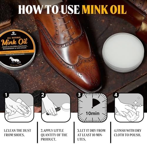 MEKER Mink Oil Leather Boots Conditioner Cleaner 3.52oz