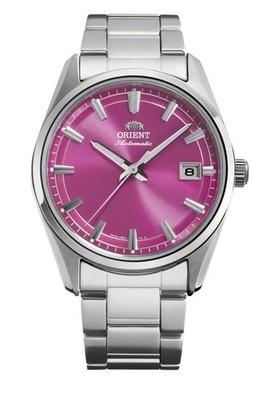 Automatisch Herrenuhr ORIENT STRETTO DATE RA-AC0R07P30B Edelstahl Rosa