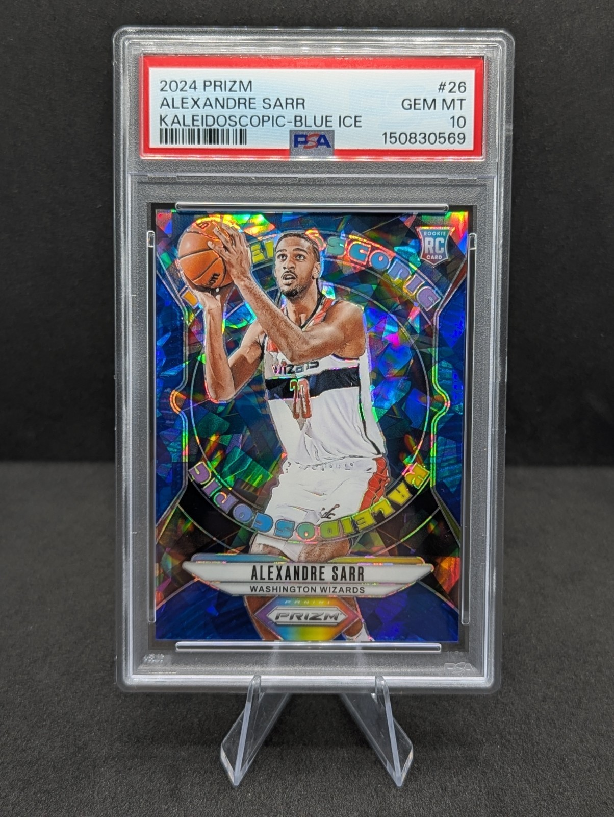 2024-25 Panini Prizm - Kaleidoscopic Alexandre Sarr Blue Ice Prizm /125 PSA 10
