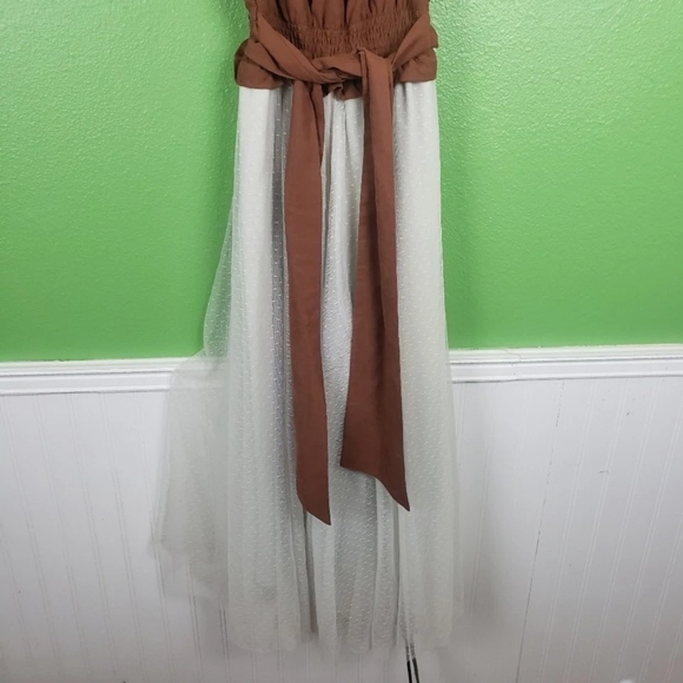 Mono Liz Lisa Campesino Boho Gitano Encaje Fuera de los Hombros Talla XS Foto 4 de 4