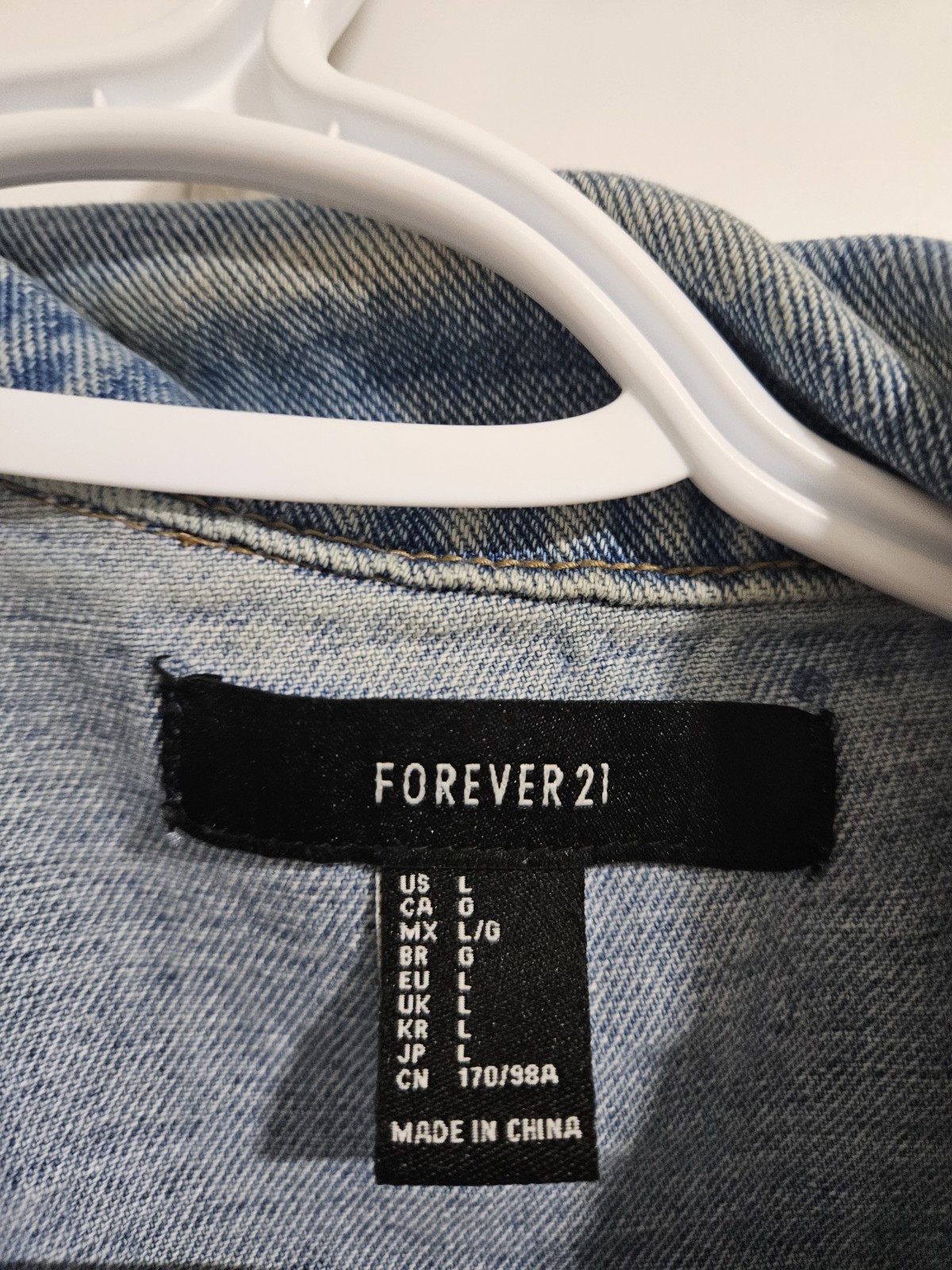 Forever21 Patchwork Jean Jacket Large - image 2