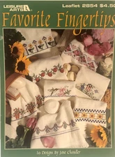 Vtg Leisure Arts FAVORITE FINGERTIPS Cross Stitch Booklet #2854 16 Designs 1996