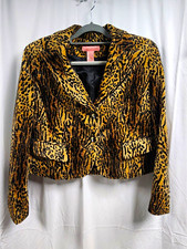 Bandolino Womens Leopard Print Jacket Brown/B...
