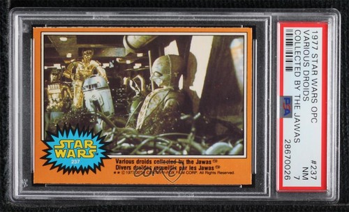 1977 OPC Star Wars #237 Various droids collected by the Jawas