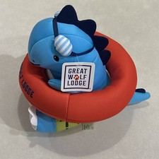 2024 Great Wolf Lodge Blue Dinosaur 10" Plushie With Intertube New 