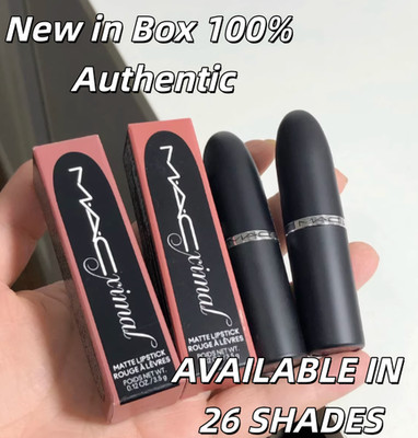 MAC Cosmetics M·A·Cximal Silky Matte 12HR Wear Lipstick, 26 SHADES, 0.12 oz