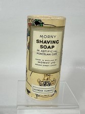 Jabón de afeitar vintage años 60 MORNY Ltd lavanda flores Inglaterra nuevo con estuche raro