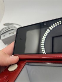 Nintendo 3DS Flame Red CTR-001 NTSC - Tested - Stylus, Charger Included