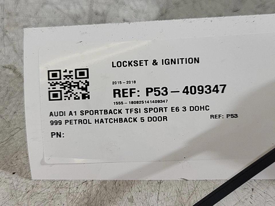 Audi A1 8X 2015-2018 999 hatchback 5 puertas juego de cerraduras y encendido 1K0905851 P53 Foto 3 de 4