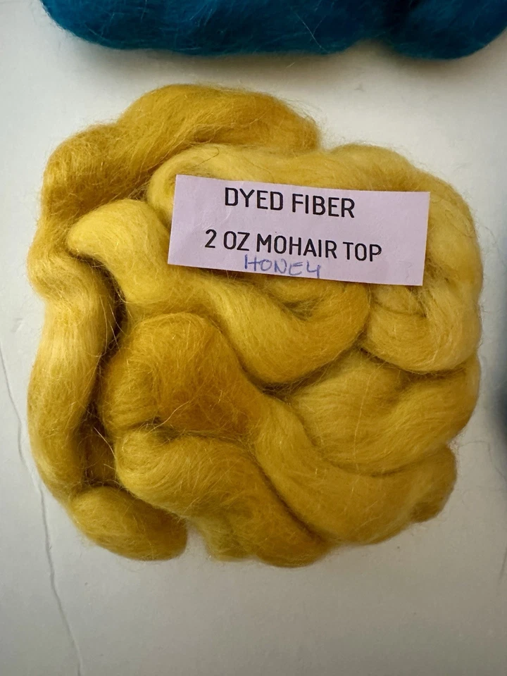 10.1oz Multicolor Mohair Top Natural Spinning Fiber Roving (A13) - Image 2 of 4