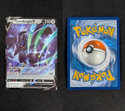 Corviknight V 109/163 Holo V Rare Battle Styles Pokemon Near Mint