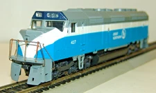 HO ATHEARN F-45 GREAT NORTYHERN 427 DIESEL LOCOMOTIVE NO MOTOR SHAFTS (L41)
