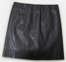 NRG EXPRESS Black Faux Leather Animal Print Short Skirt Lined Zipper S L