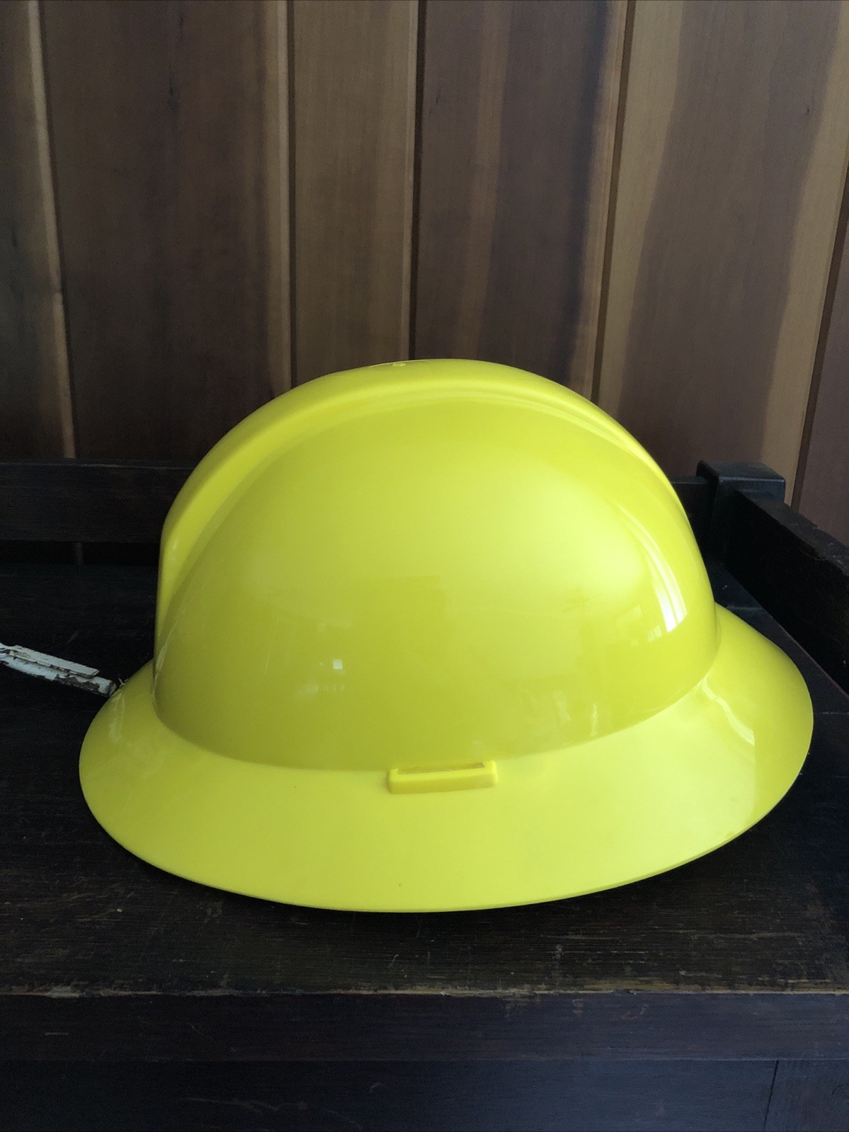 Honeywell NORTH Safety Hard Hat Helmet A49R Yellow Ratchet Full Brim NOS