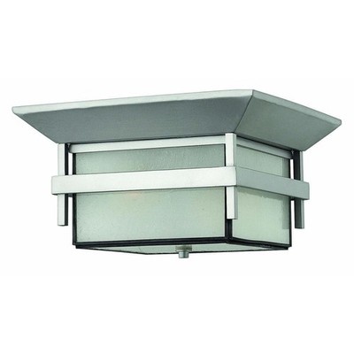 2 Light Medium Outdoor Flush Mount in Transitional-Craftsman-Coastal Style -