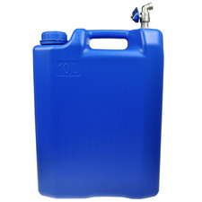 10L Blau Wasserbeh&auml;lter Wasserkanister + verzinkt Hahn Trinkwasser BPA Frei Tank