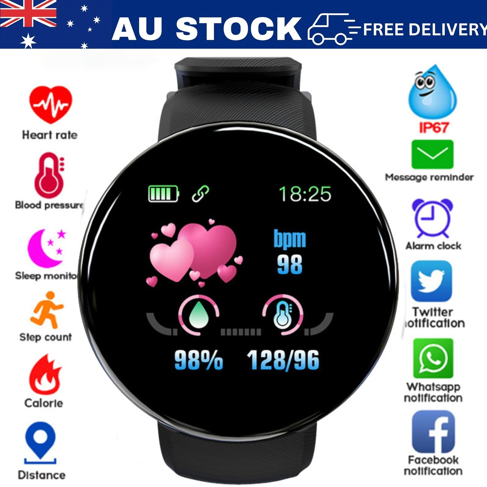2026 Smart Watch For Men/Women, Waterproof Bluetooth Smartwatch Fitness Tracker