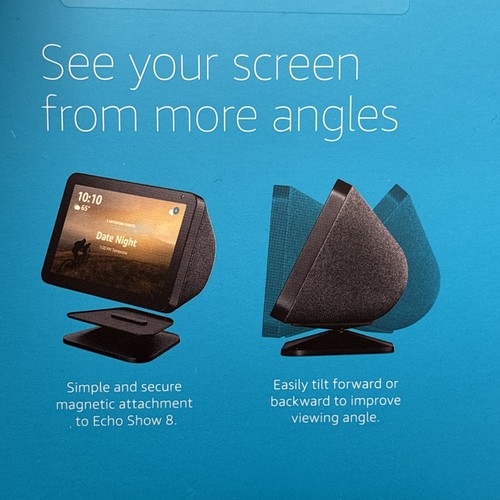 Neu im Karton ✅ Amazon Echo Show 8 B08KFKZ4XS Schwarz Verstellbarer Neigbarer Ständer M27 ✅ Versiegelt - Bild 7 von 7