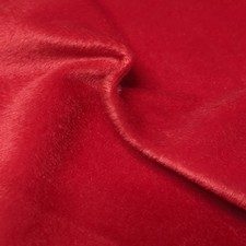 Tela Velboa de piel sintética de pelo corto rojo liso por yarda costura tapicería decoración del hogar