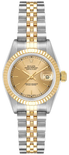 Rolex Lady-Datejust 69173 Champagne Dial 18k Gold / Steel 26mm Women's Watch