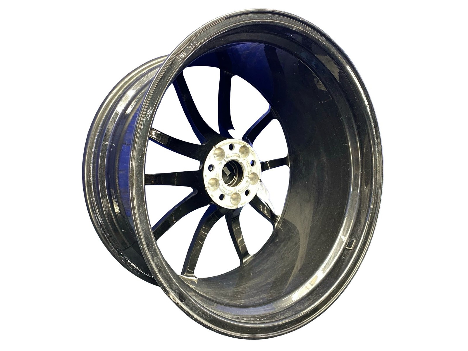2016-2021 Mclaren 570s 20X10 5 V Spoke Wheel Rim Silver W/ Carbon Fiber Caps