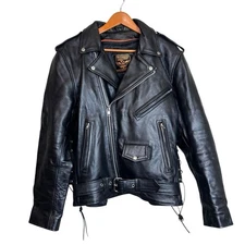 Milwaukee Leather Peformace Leather Motorcycle Jacket Mens Large w/Zip Out Liner