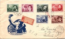 GOLDPATH: Hungary cover 1952 to USA registered label CV908_P20