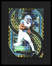 2024 Brian Branch Panini Select Gold Dragon Scale Prizm /10 #129 Detroit Lions