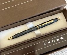 Cross Vintage RARE Century II 2 Mica Gray/Black Swirl & 23K Gold Trim Pen Boxed