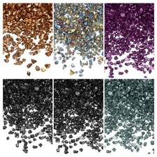 26g 2-4mm Crushed Metallic Irregular Glass Chips Black/Purple/Blue/Gold