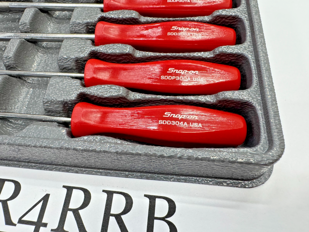 Snap-on Tools USA NEW RED 4pc Mini Hard Grip Combo Screwdriver Set