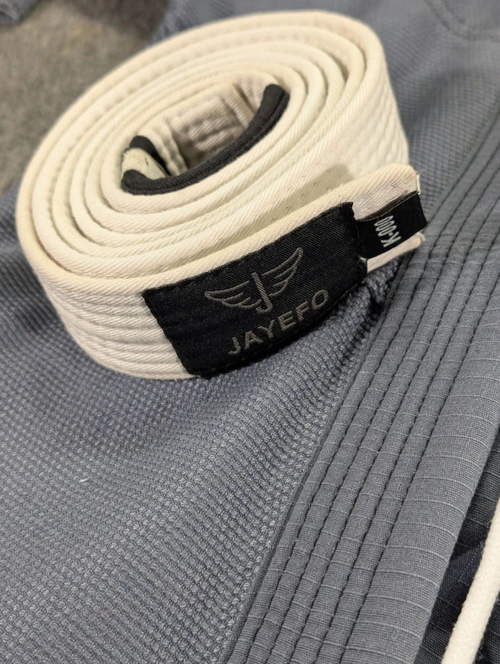 Детская форма для боевых искусств Jayefo Youth BJJ Gi Jiu Jitsu K-000 поликоттон серая - Изображение 4 из 4