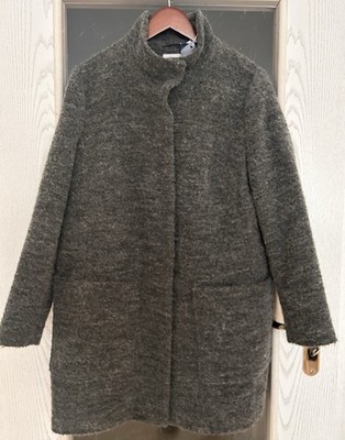 HEINE Damen Flauschige Wollmantel in Grau Gr.46 Sehr Edel ! Neu Mit Etikett!