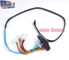 MiniSAS 36Pin SFF8087 to 4x SFF8482 29Pin Breakout Cable w/ IDE Molex Power 1m