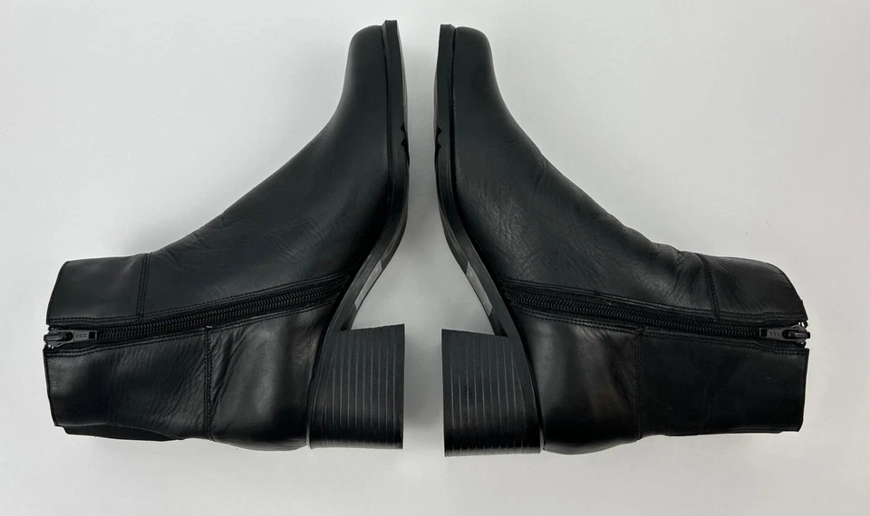 Botines AJ Valenci para mujer de cuero negro con cremallera 214734 talla 8 medianos Foto 3 de 4