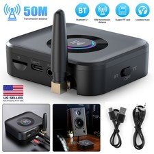 Bluetooth v5.1 Receiver Wireless 3.5mm Jack AUX to 2 RCA Audio Stereo Adapter